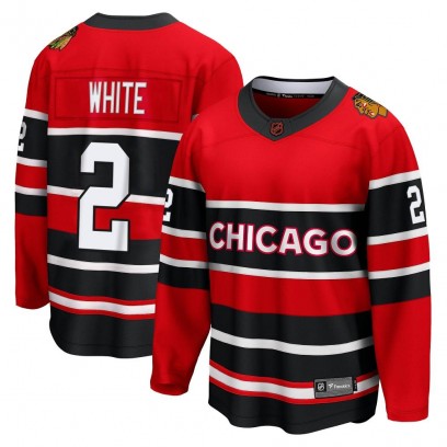Men's Breakaway Chicago Blackhawks Bill White Fanatics Branded Red Special Edition 2.0 Jersey - White