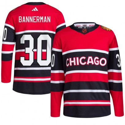 Youth Authentic Chicago Blackhawks Murray Bannerman Adidas Reverse Retro 2.0 Jersey - Red