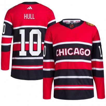 Youth Authentic Chicago Blackhawks Dennis Hull Adidas Reverse Retro 2.0 Jersey - Red
