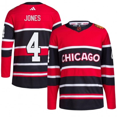 Youth Authentic Chicago Blackhawks Seth Jones Adidas Reverse Retro 2.0 Jersey - Red