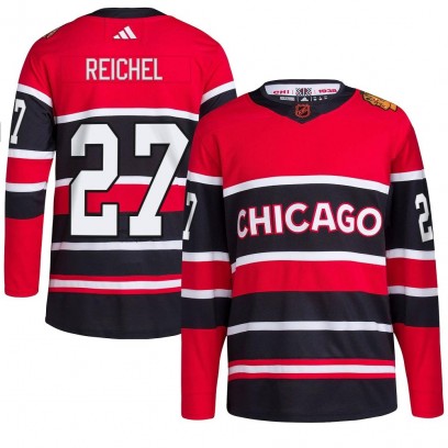 Youth Authentic Chicago Blackhawks Lukas Reichel Adidas Reverse Retro 2.0 Jersey - Red