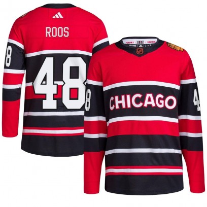 Youth Authentic Chicago Blackhawks Filip Roos Adidas Reverse Retro 2.0 Jersey - Red
