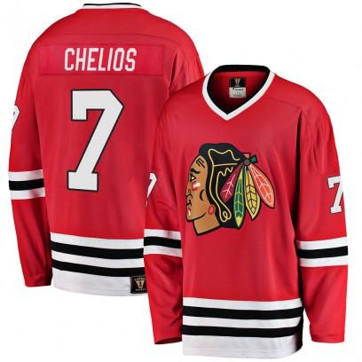 Men's Premier Chicago Blackhawks Chris Chelios Fanatics Branded Breakaway Heritage Jersey - Red