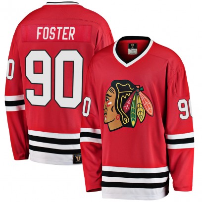 Men's Premier Chicago Blackhawks Scott Foster Fanatics Branded Breakaway Heritage Jersey - Red
