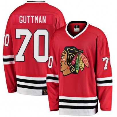 Men's Premier Chicago Blackhawks Cole Guttman Fanatics Branded Breakaway Heritage Jersey - Red