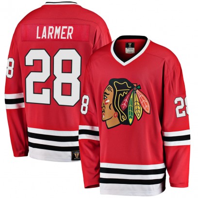 Men's Premier Chicago Blackhawks Steve Larmer Fanatics Branded Breakaway Heritage Jersey - Red