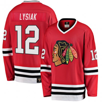Men's Premier Chicago Blackhawks Tom Lysiak Fanatics Branded Breakaway Heritage Jersey - Red