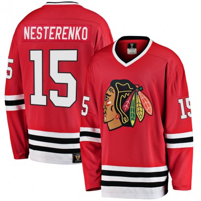Men's Premier Chicago Blackhawks Eric Nesterenko Fanatics Branded Breakaway Heritage Jersey - Red