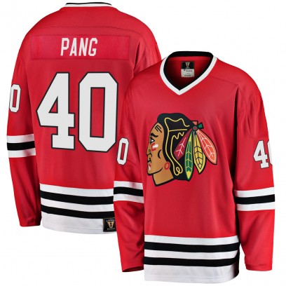 Men's Premier Chicago Blackhawks Darren Pang Fanatics Branded Breakaway Heritage Jersey - Red