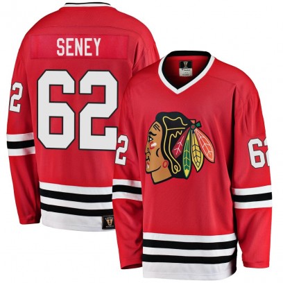 Men's Premier Chicago Blackhawks Brett Seney Fanatics Branded Breakaway Heritage Jersey - Red