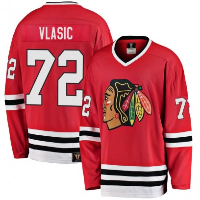 Men's Premier Chicago Blackhawks Alex Vlasic Fanatics Branded Breakaway Heritage Jersey - Red