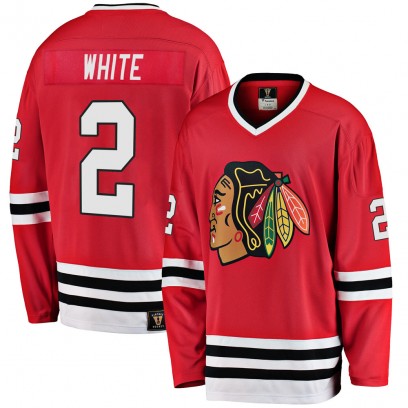 Men's Premier Chicago Blackhawks Bill White Fanatics Branded Breakaway Red Heritage Jersey - White