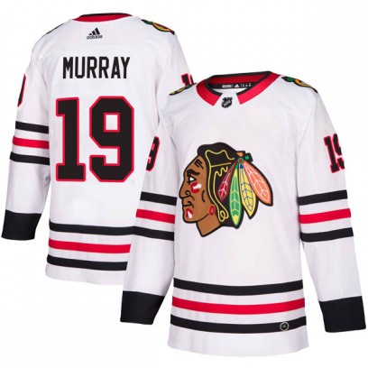 Men's Authentic Chicago Blackhawks Troy Murray Adidas Away Jersey - White