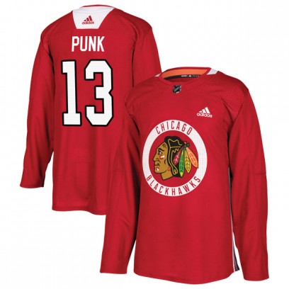 Youth Authentic Chicago Blackhawks CM Punk Adidas Home Practice Jersey - Red