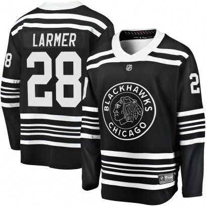 Youth Premier Chicago Blackhawks Steve Larmer Fanatics Branded Breakaway Alternate 2019/20 Jersey - Black