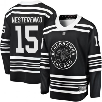 Youth Premier Chicago Blackhawks Eric Nesterenko Fanatics Branded Breakaway Alternate 2019/20 Jersey - Black