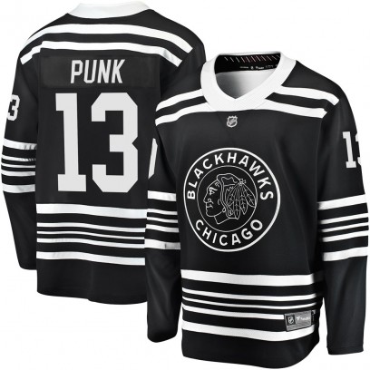 Youth Premier Chicago Blackhawks CM Punk Fanatics Branded Breakaway Alternate 2019/20 Jersey - Black