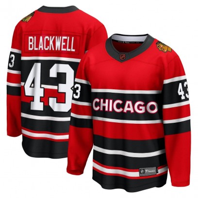 Youth Breakaway Chicago Blackhawks Colin Blackwell Fanatics Branded Red Special Edition 2.0 Jersey - Black