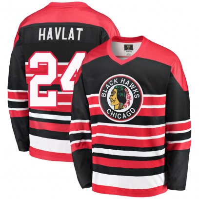 Men's Premier Chicago Blackhawks Martin Havlat Fanatics Branded Breakaway Heritage Jersey - Red/Black