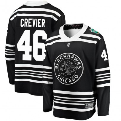 Youth Breakaway Chicago Blackhawks Louis Crevier Fanatics Branded 2019 Winter Classic Jersey - Black