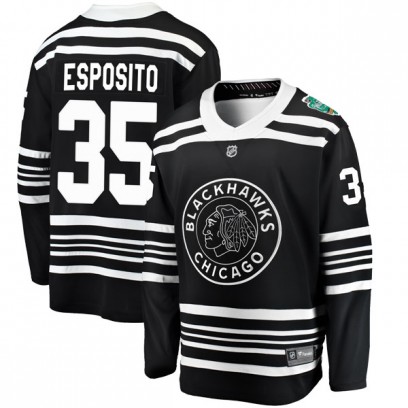 Youth Breakaway Chicago Blackhawks Tony Esposito Fanatics Branded 2019 Winter Classic Jersey - Black