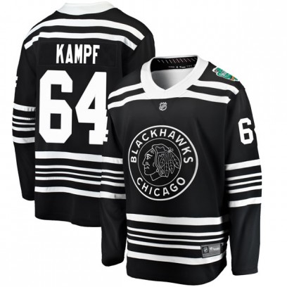 Youth Breakaway Chicago Blackhawks David Kampf Fanatics Branded 2019 Winter Classic Jersey - Black