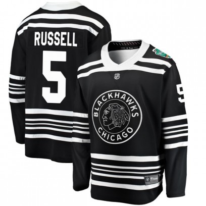 Youth Breakaway Chicago Blackhawks Phil Russell Fanatics Branded 2019 Winter Classic Jersey - Black