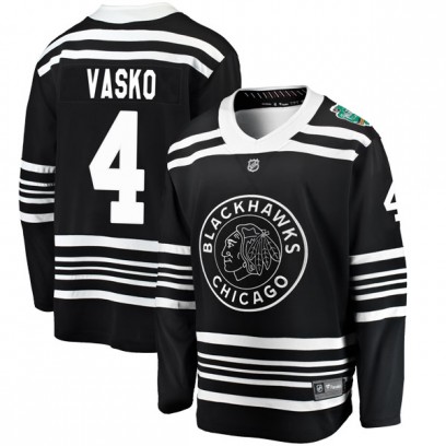 Youth Breakaway Chicago Blackhawks Elmer Vasko Fanatics Branded 2019 Winter Classic Jersey - Black