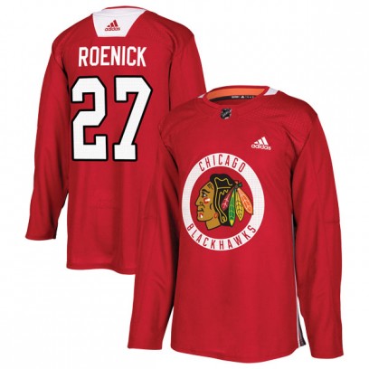 Men's Authentic Chicago Blackhawks Jeremy Roenick Adidas Home Practice Jersey - Red