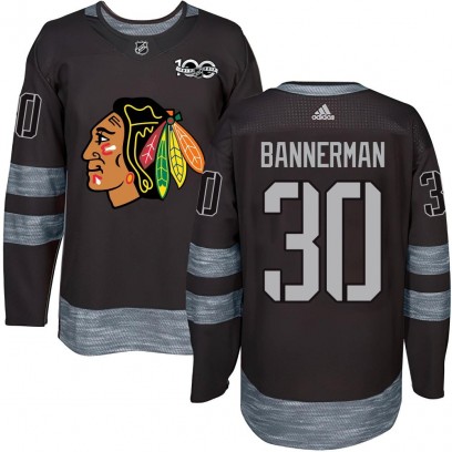 Youth Authentic Chicago Blackhawks Murray Bannerman 1917-2017 100th Anniversary Jersey - Black