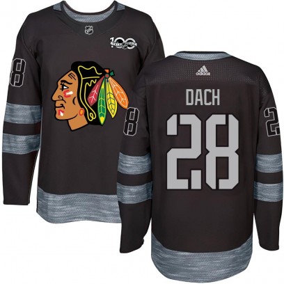 Youth Authentic Chicago Blackhawks Colton Dach 1917-2017 100th Anniversary Jersey - Black