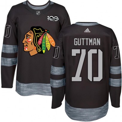 Youth Authentic Chicago Blackhawks Cole Guttman 1917-2017 100th Anniversary Jersey - Black