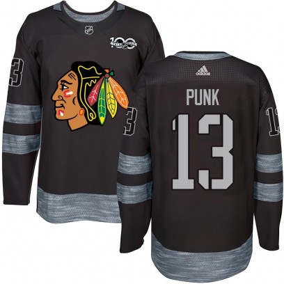 Youth Authentic Chicago Blackhawks CM Punk 1917-2017 100th Anniversary Jersey - Black
