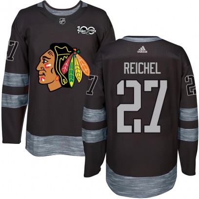 Youth Authentic Chicago Blackhawks Lukas Reichel 1917-2017 100th Anniversary Jersey - Black
