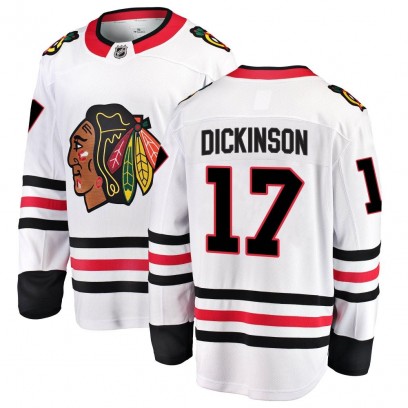 Youth Breakaway Chicago Blackhawks Jason Dickinson Fanatics Branded Away Jersey - White