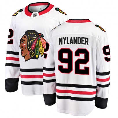 Youth Breakaway Chicago Blackhawks Alexander Nylander Fanatics Branded Away Jersey - White