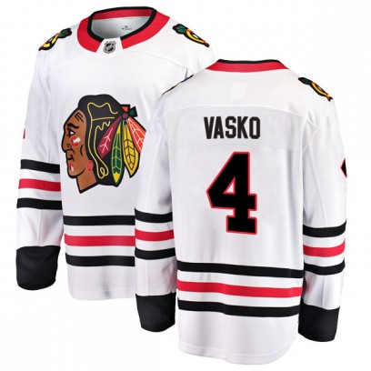 Youth Breakaway Chicago Blackhawks Elmer Vasko Fanatics Branded Away Jersey - White