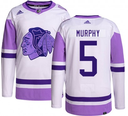 Youth Authentic Chicago Blackhawks Connor Murphy Adidas Hockey Fights Cancer Jersey