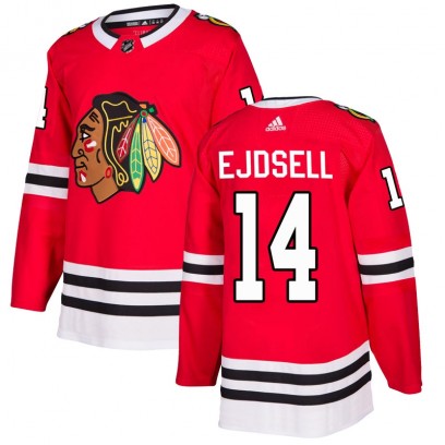 Youth Authentic Chicago Blackhawks Victor Ejdsell Adidas Home Jersey - Red