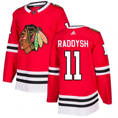 Youth Authentic Chicago Blackhawks Taylor Raddysh Adidas Home Jersey - Red
