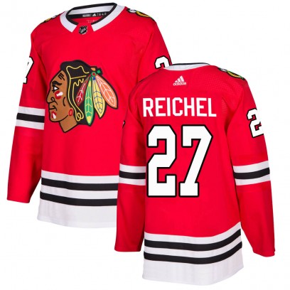 Youth Authentic Chicago Blackhawks Lukas Reichel Adidas Home Jersey - Red