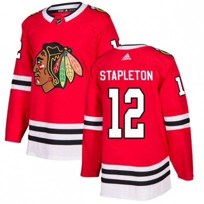 Youth Authentic Chicago Blackhawks Pat Stapleton Adidas Home Jersey - Red