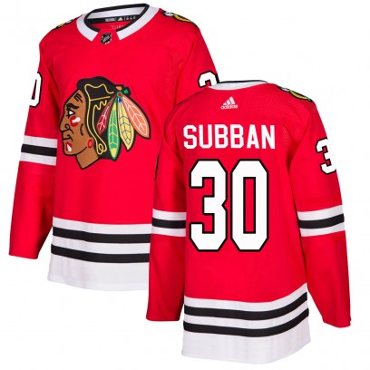 Youth Authentic Chicago Blackhawks Malcolm Subban Adidas ized Home Jersey - Red