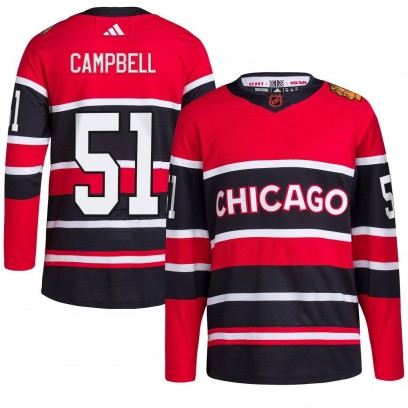 Men's Authentic Chicago Blackhawks Brian Campbell Adidas Reverse Retro 2.0 Jersey - Red