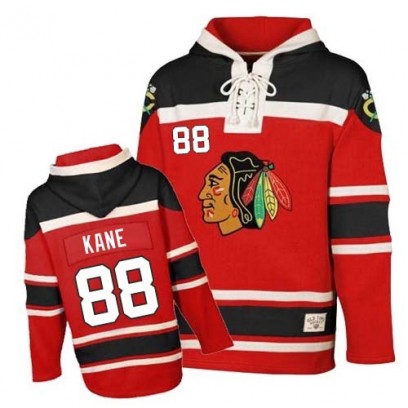 Youth Authentic Chicago Blackhawks Patrick Kane Old Time Hockey Sawyer Hooded Sweatshirt - Red