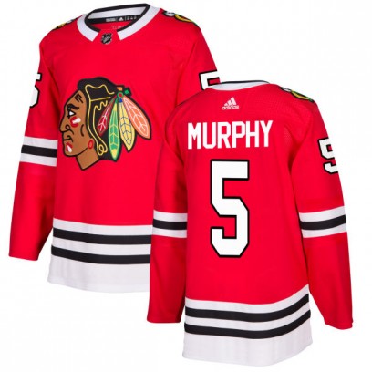 Men's Authentic Chicago Blackhawks Connor Murphy Adidas Jersey - Red
