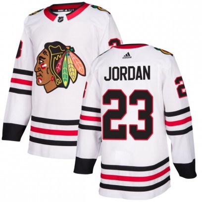 Men's Authentic Chicago Blackhawks Michael Jordan Adidas Jersey - White