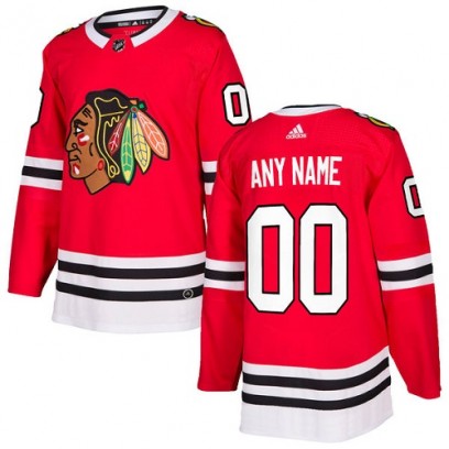 Youth Authentic Chicago Blackhawks Custom Adidas Home Jersey - Red